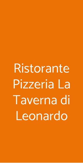 Ristorante Pizzeria La Taverna Di Leonardo, Brivio