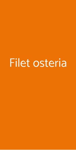 Filet Osteria, Lecco