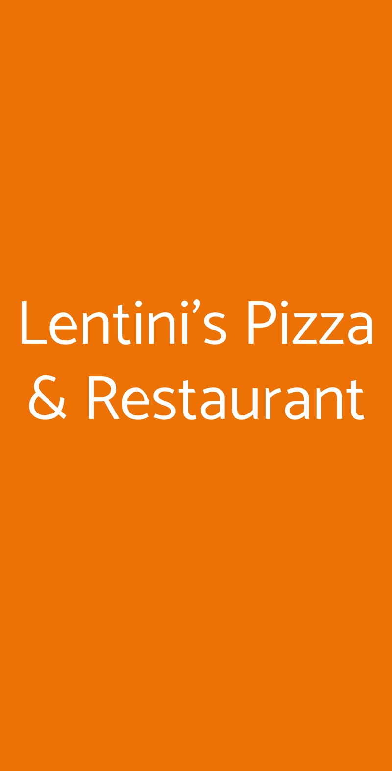 Lentini's Pizza & Restaurant Milano menù 1 pagina