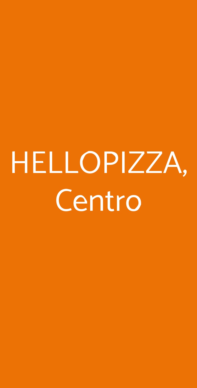 HELLOPIZZA, Centro Pescara menù 1 pagina