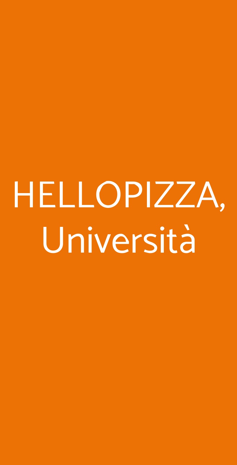 HELLOPIZZA, Università Pescara menù 1 pagina