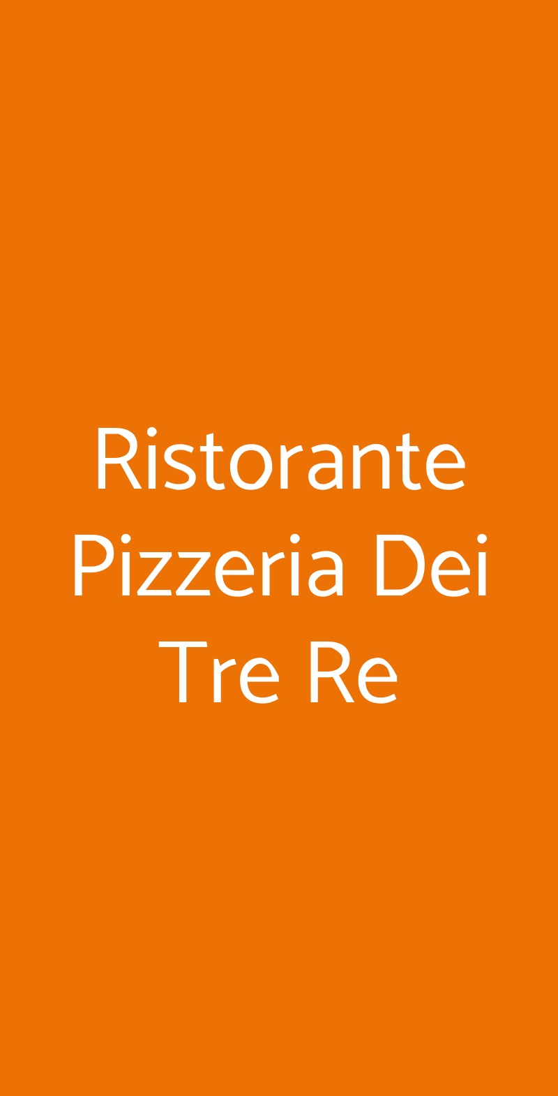 Ristorante Pizzeria Dei Tre Re Verderio menù 1 pagina