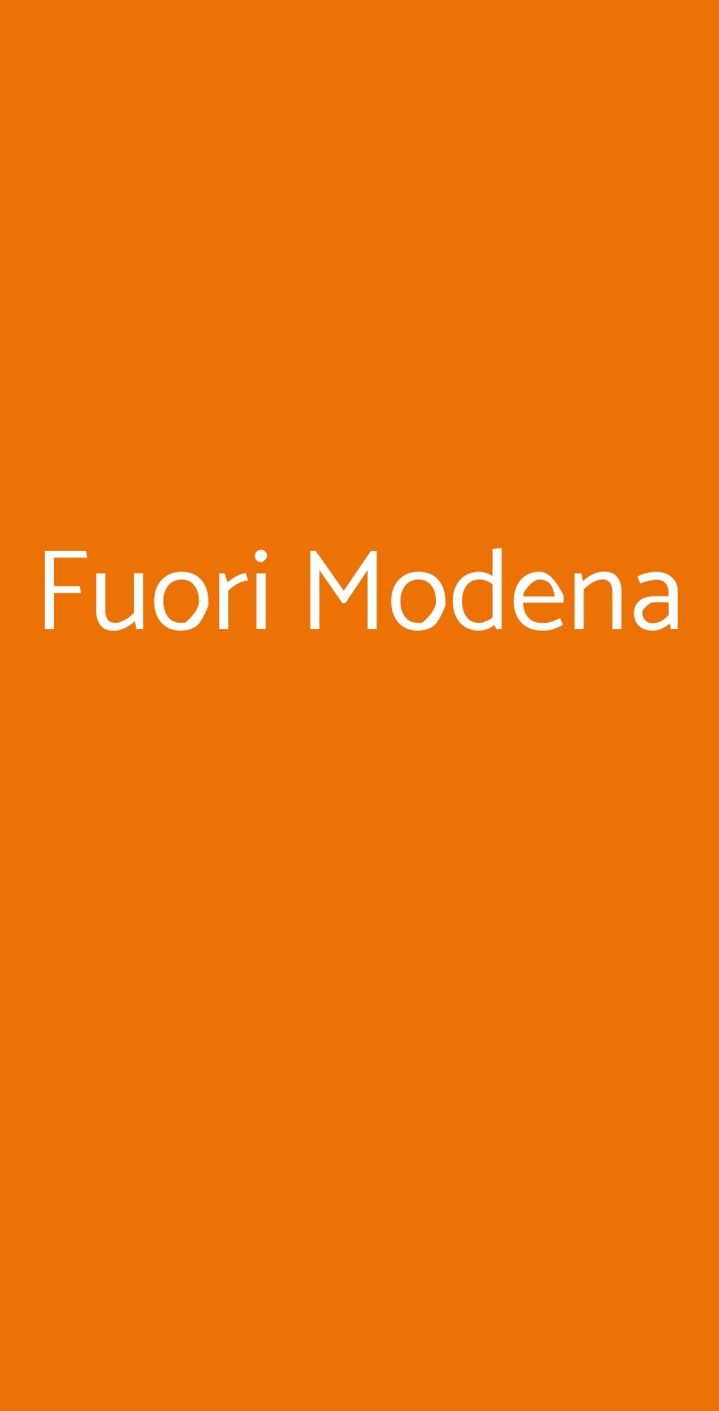 Fuori Modena Lodi menù 1 pagina