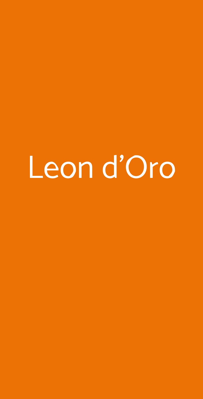Leon d'Oro Maleo menù 1 pagina