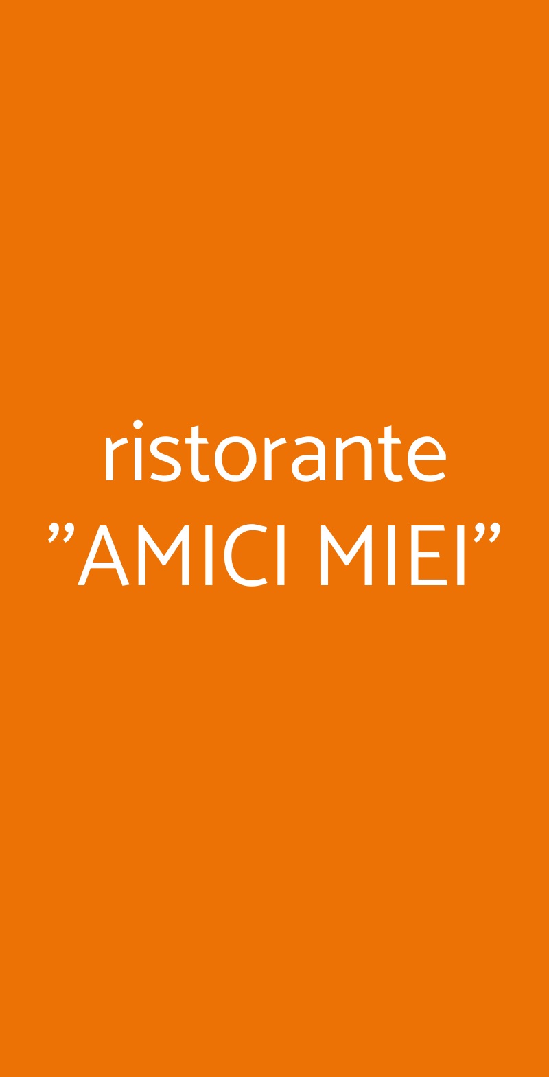 ristorante ''AMICI MIEI'' Napoli menù 1 pagina