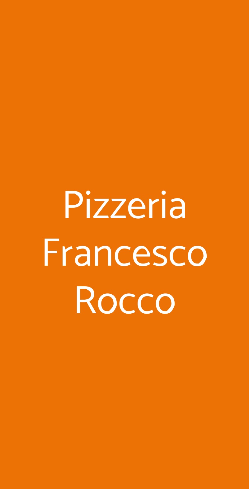 Pizzeria Francesco Rocco Casoria menù 1 pagina