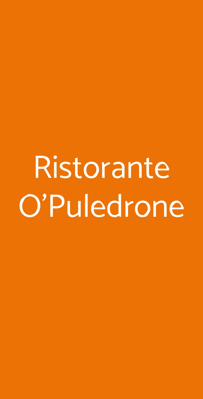Ristorante O'Puledrone Sorrento menù 1 pagina