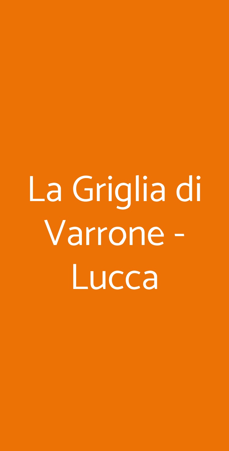 La Griglia di Varrone - Lucca Lucca menù 1 pagina