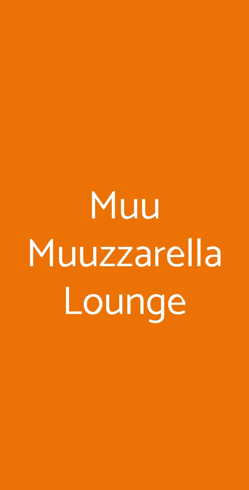 Muu Muuzzarella Lounge Napoli menù 1 pagina