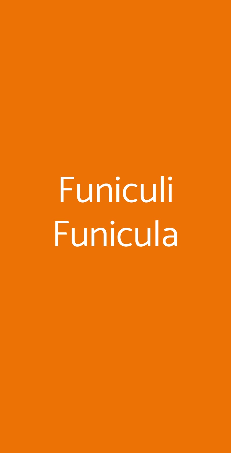 Funiculi Funicula San Sebastiano al Vesuvio menù 1 pagina