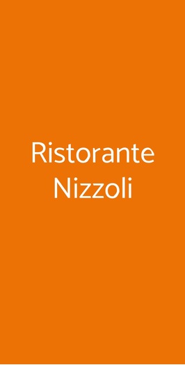 Ristorante Nizzoli, Villastrada