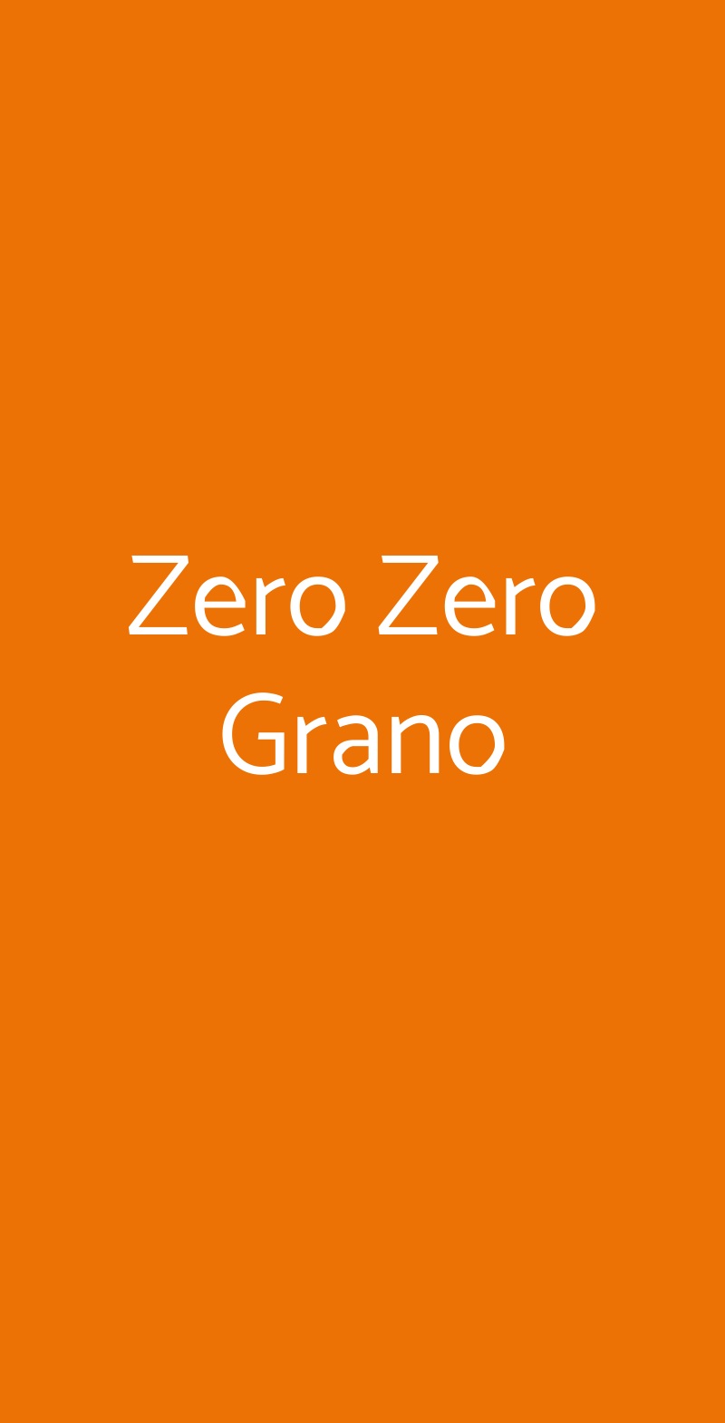 Zero Zero Grano Napoli menù 1 pagina