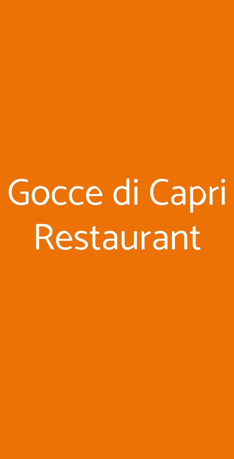 Gocce di Capri Restaurant Massa Lubrense menù 1 pagina