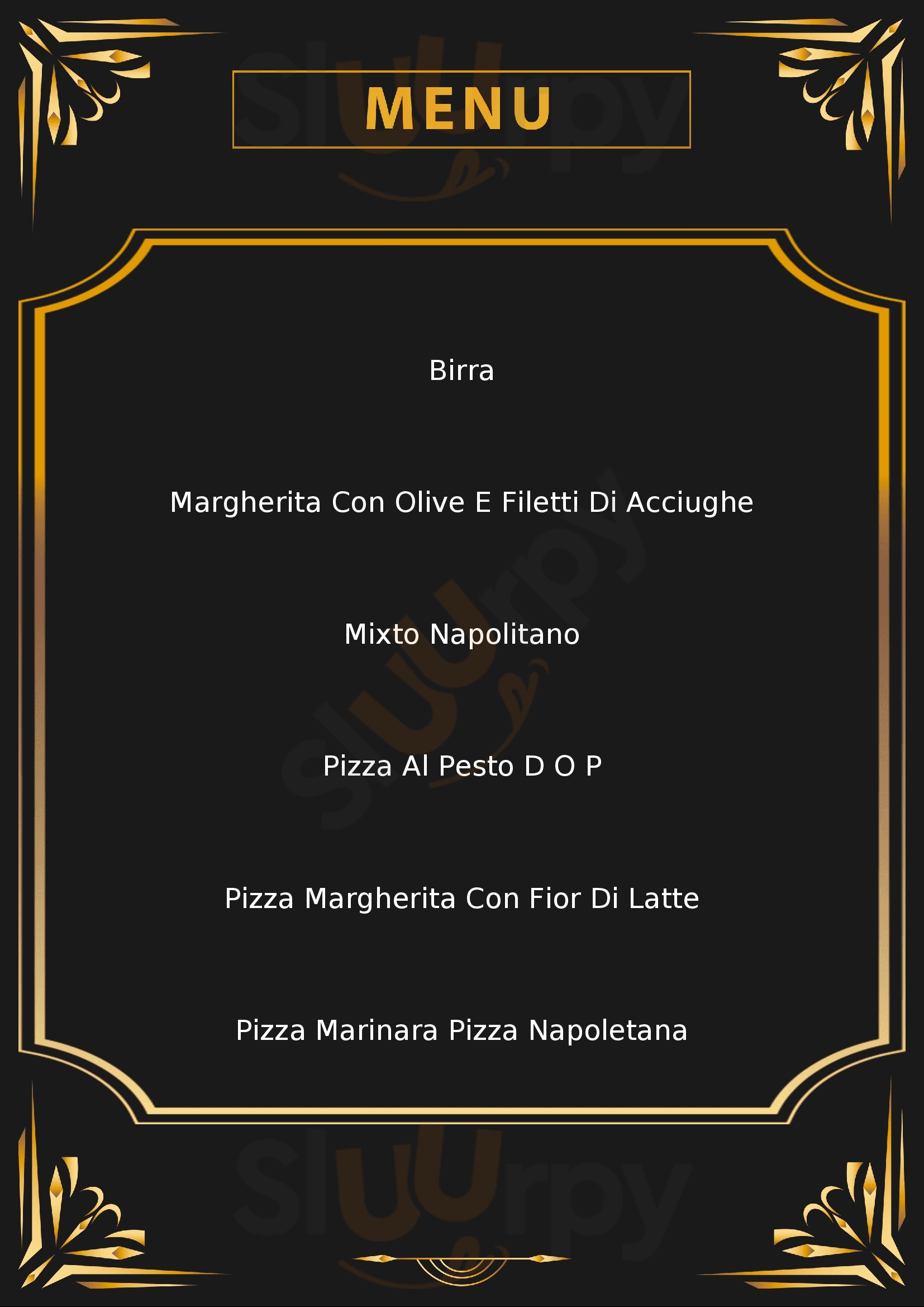 Pizza Margherita Pompei menù 1 pagina