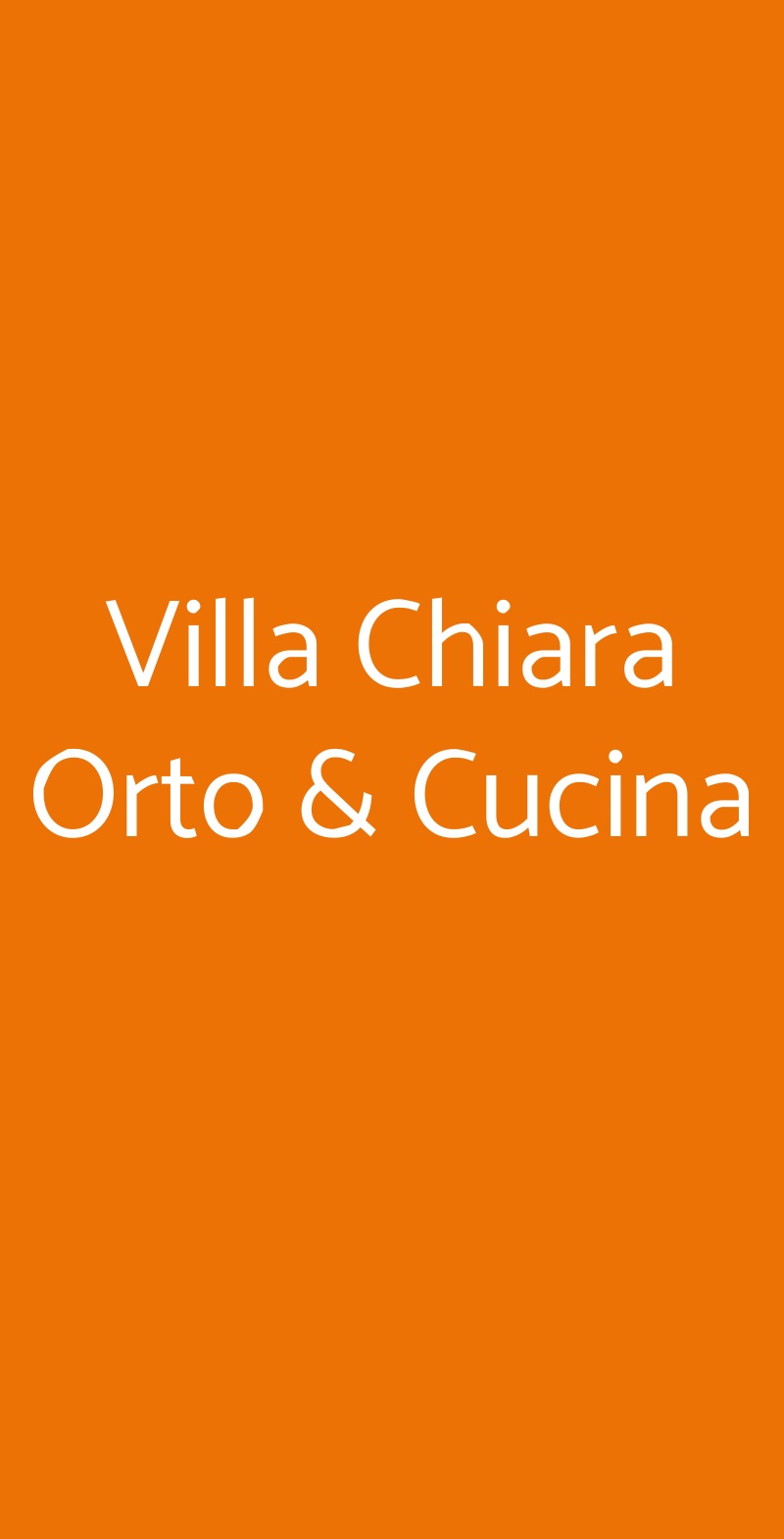 Villa Chiara Orto & Cucina Vico Equense menù 1 pagina