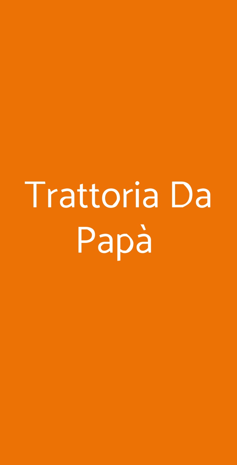 Trattoria Da Papà  Napoli menù 1 pagina
