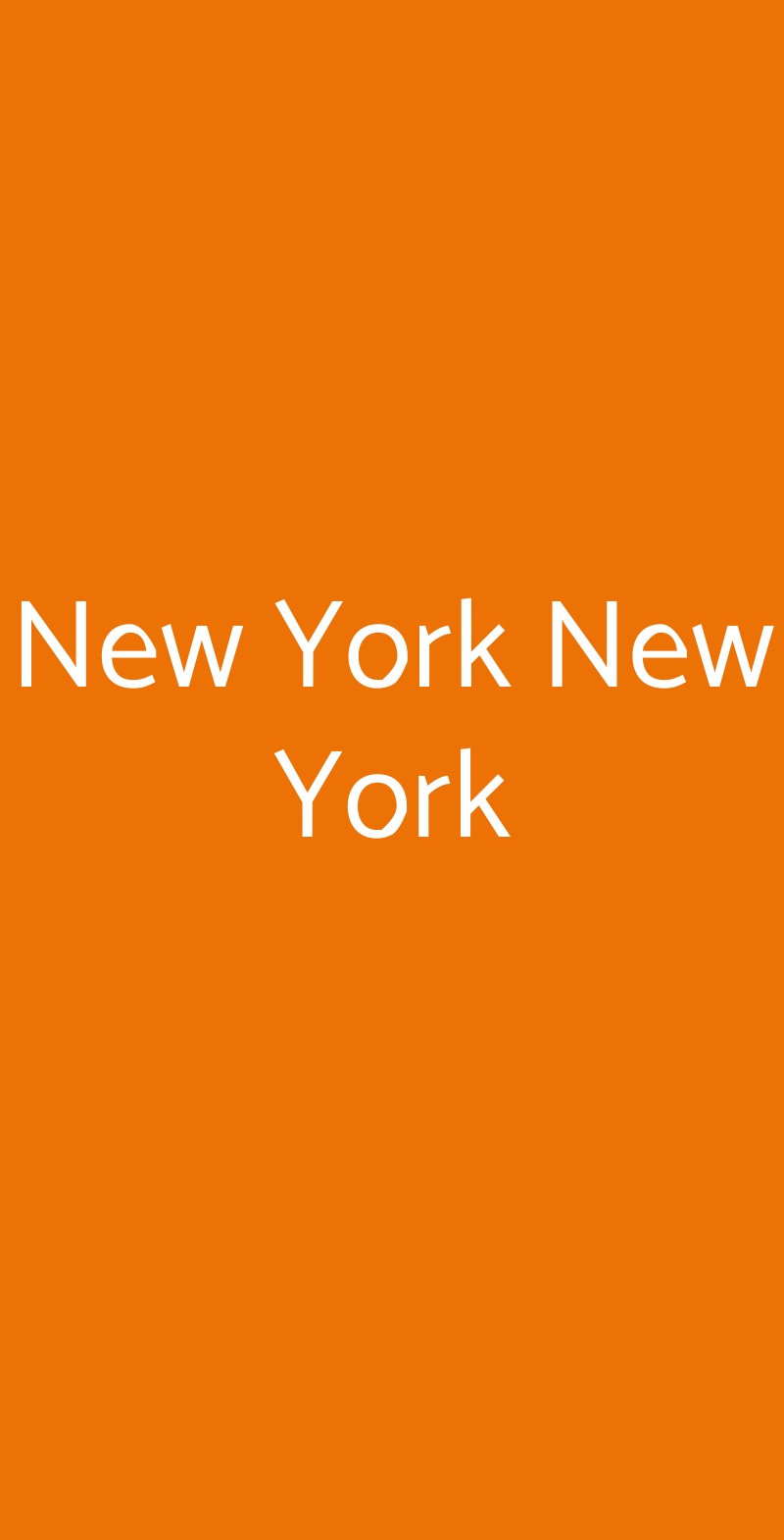 New York New York Torre Del Greco menù 1 pagina