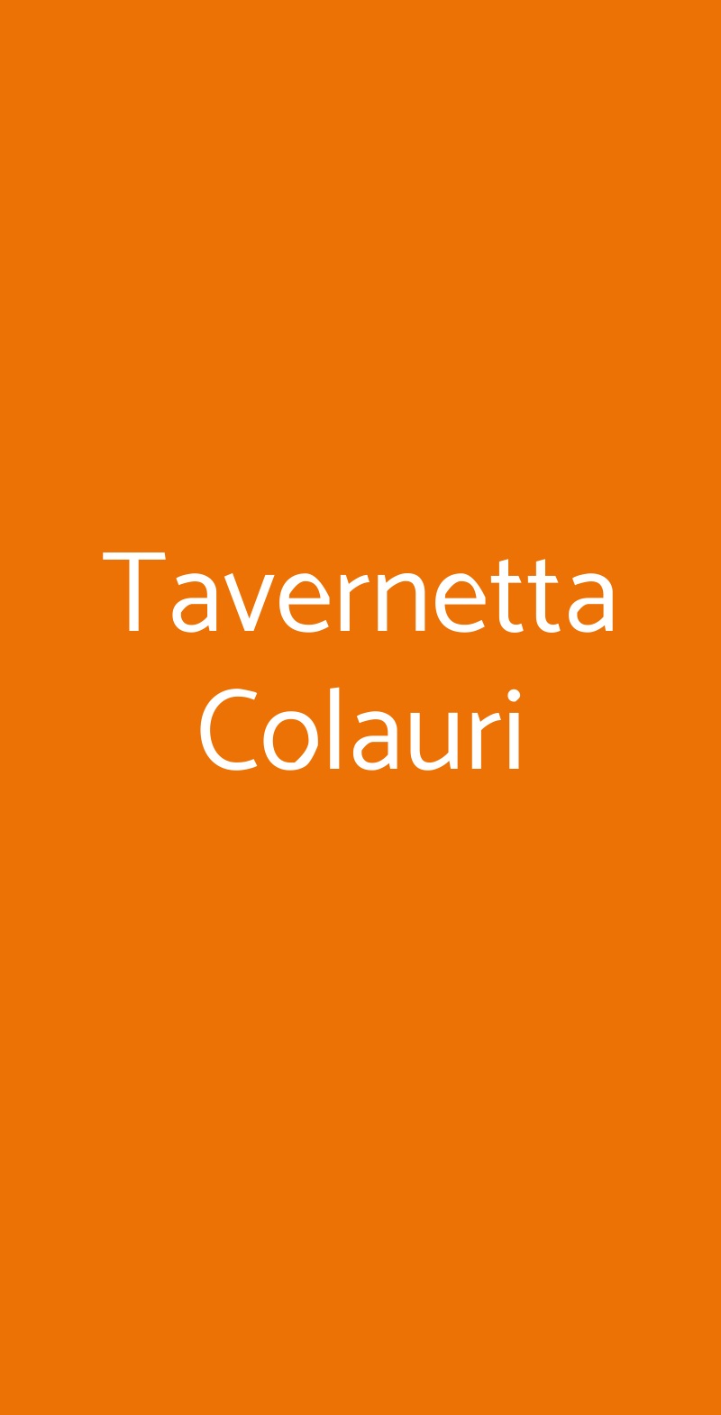 Tavernetta Colauri Napoli menù 1 pagina