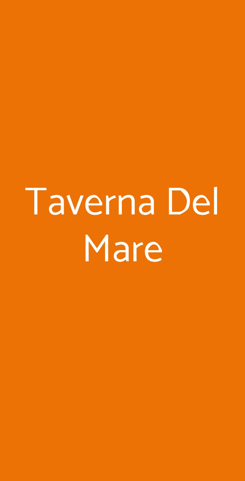Taverna Del Mare Pozzuoli menù 1 pagina