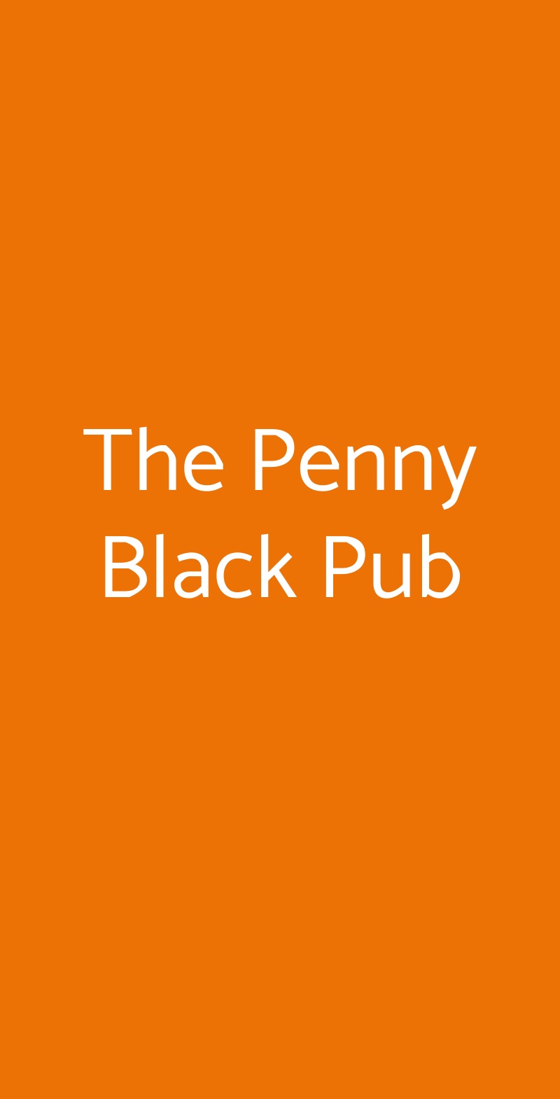 The Penny Black Pub Napoli menù 1 pagina