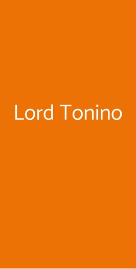 Lord Tonino, Napoli