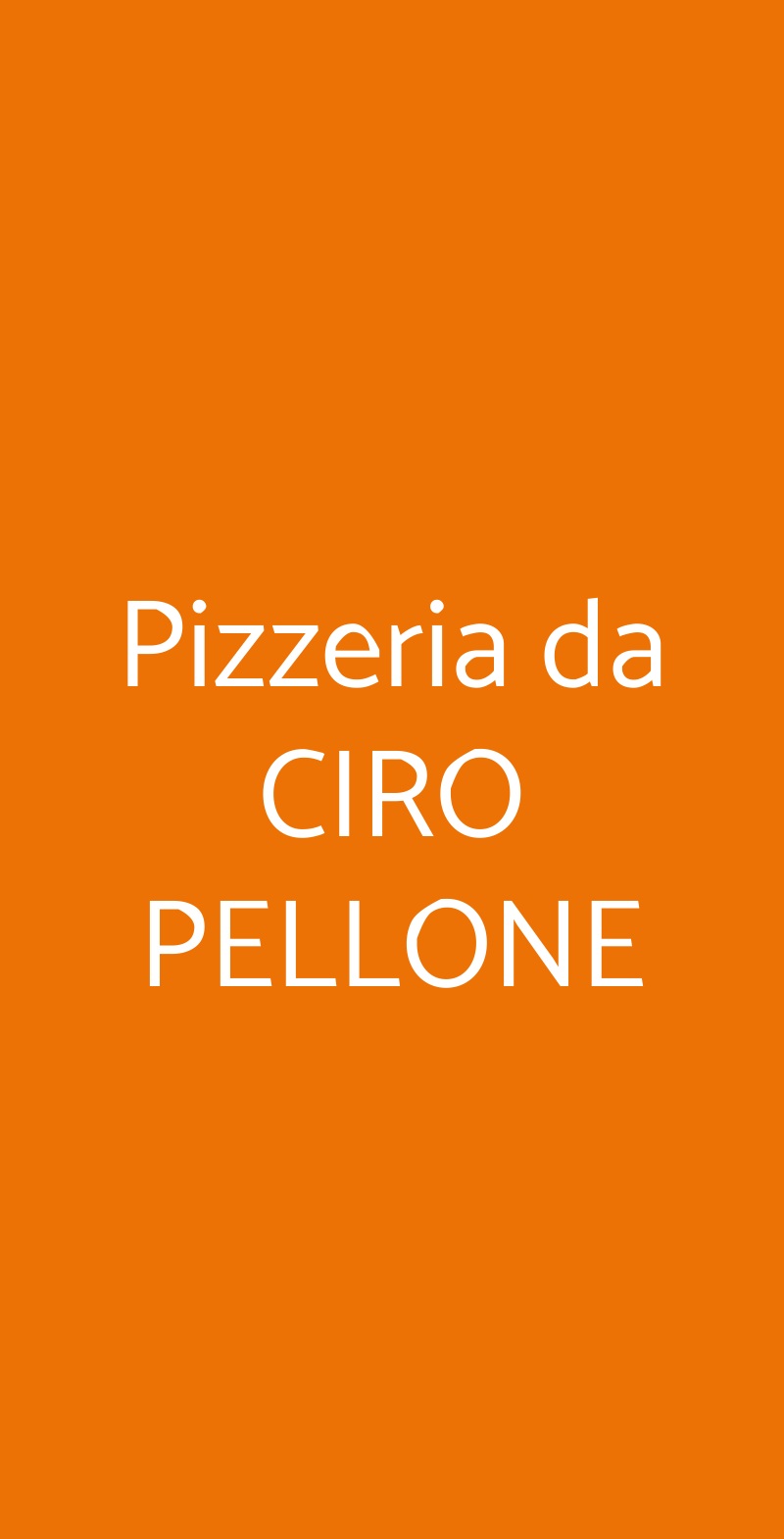 Pizzeria da CIRO PELLONE Napoli menù 1 pagina