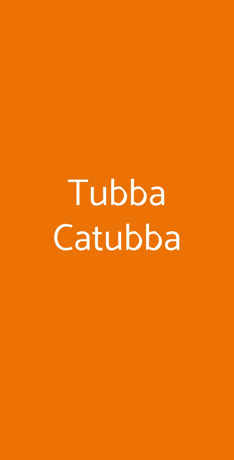 Tubba Catubba Ercolano menù 1 pagina
