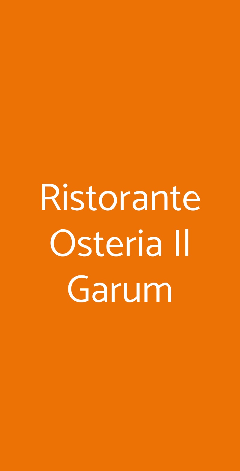 Ristorante Osteria Il Garum Napoli menù 1 pagina