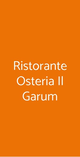 Ristorante Osteria Il Garum, Napoli