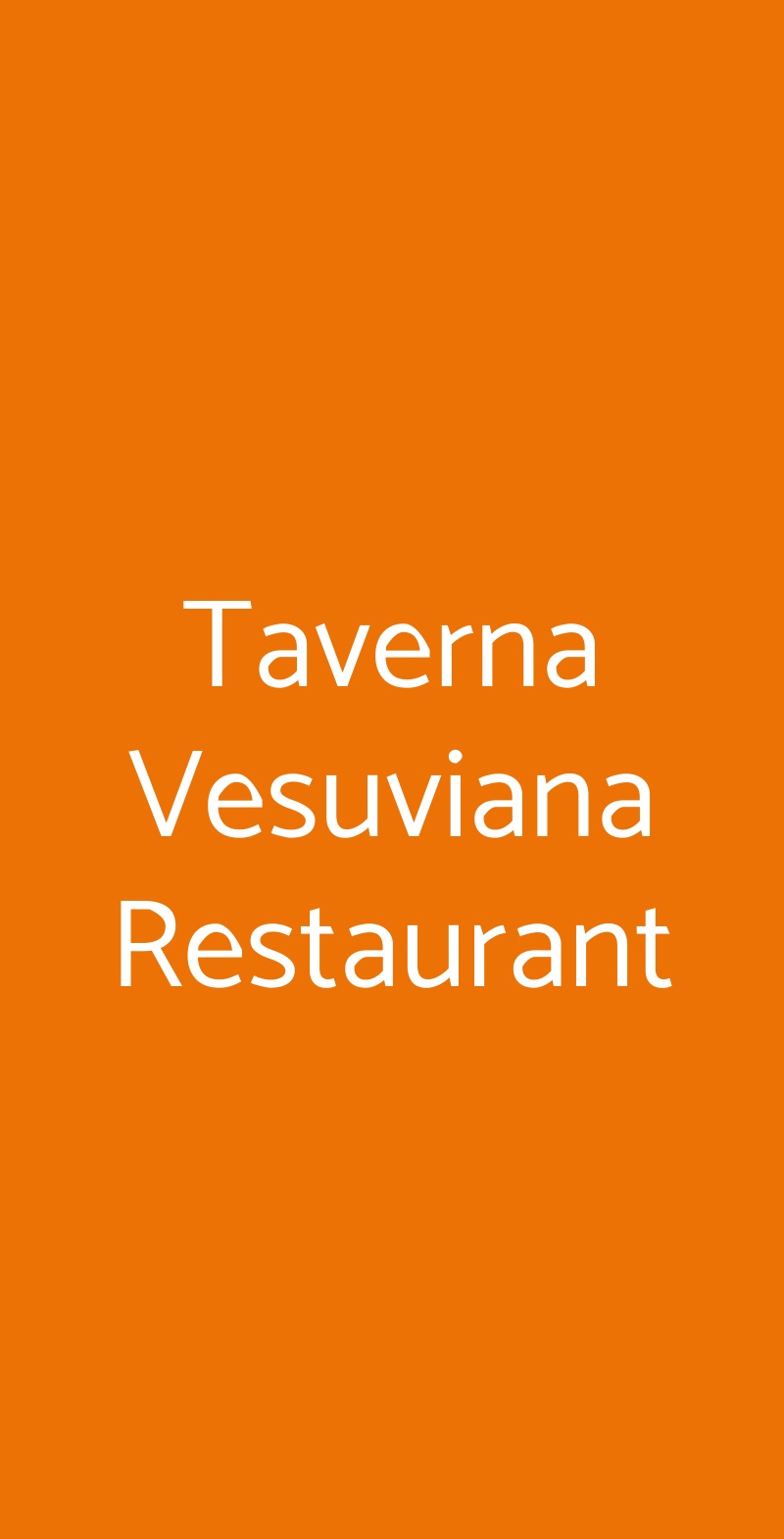Taverna Vesuviana Restaurant San Gennaro Vesuviano menù 1 pagina