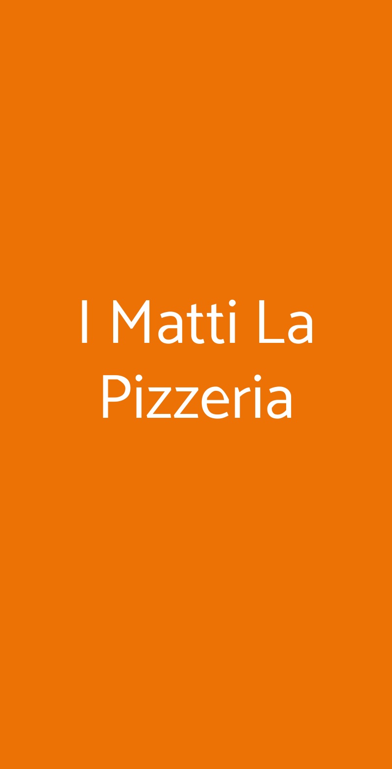 I Matti La Pizzeria Pompei menù 1 pagina