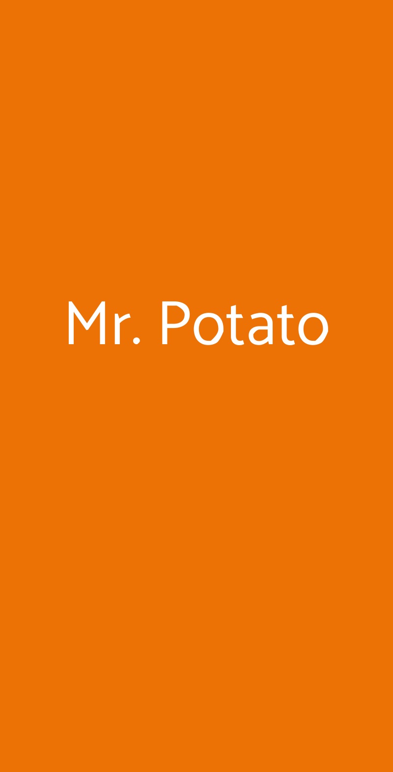 Mr. Potato Casoria menù 1 pagina