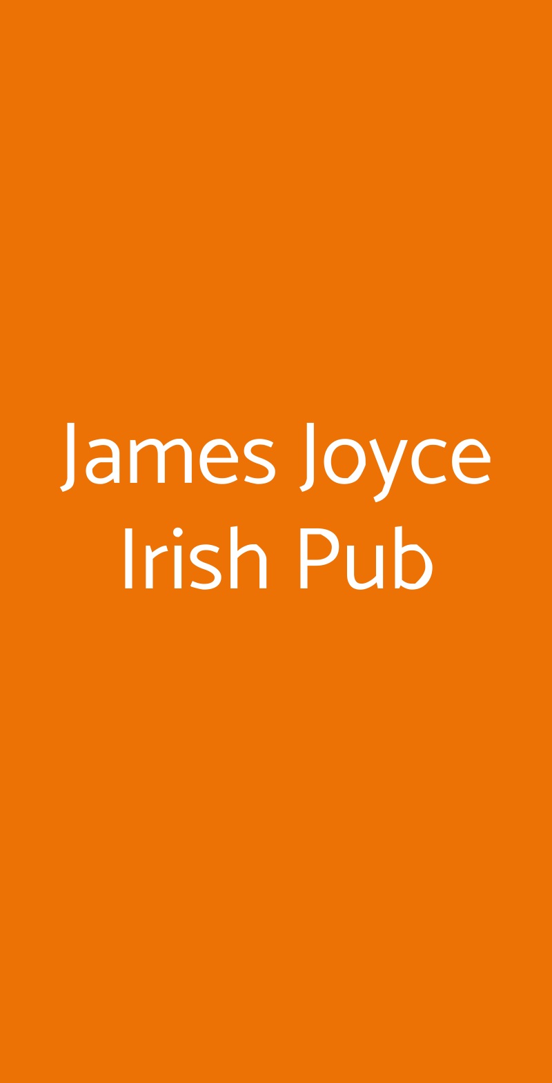 James Joyce Irish Pub Napoli menù 1 pagina