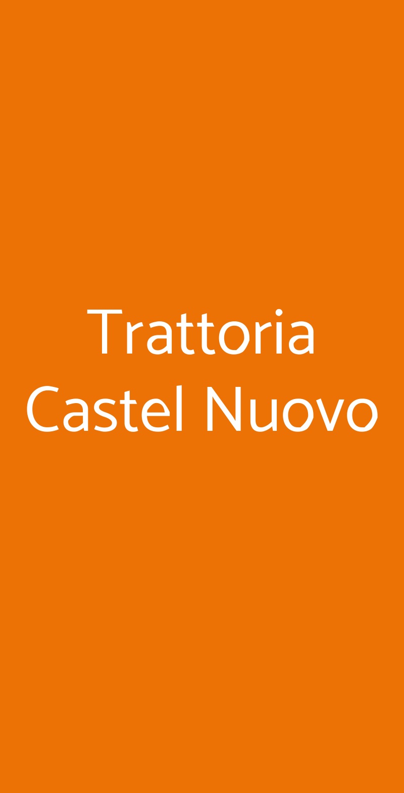 Trattoria Castel Nuovo Napoli menù 1 pagina