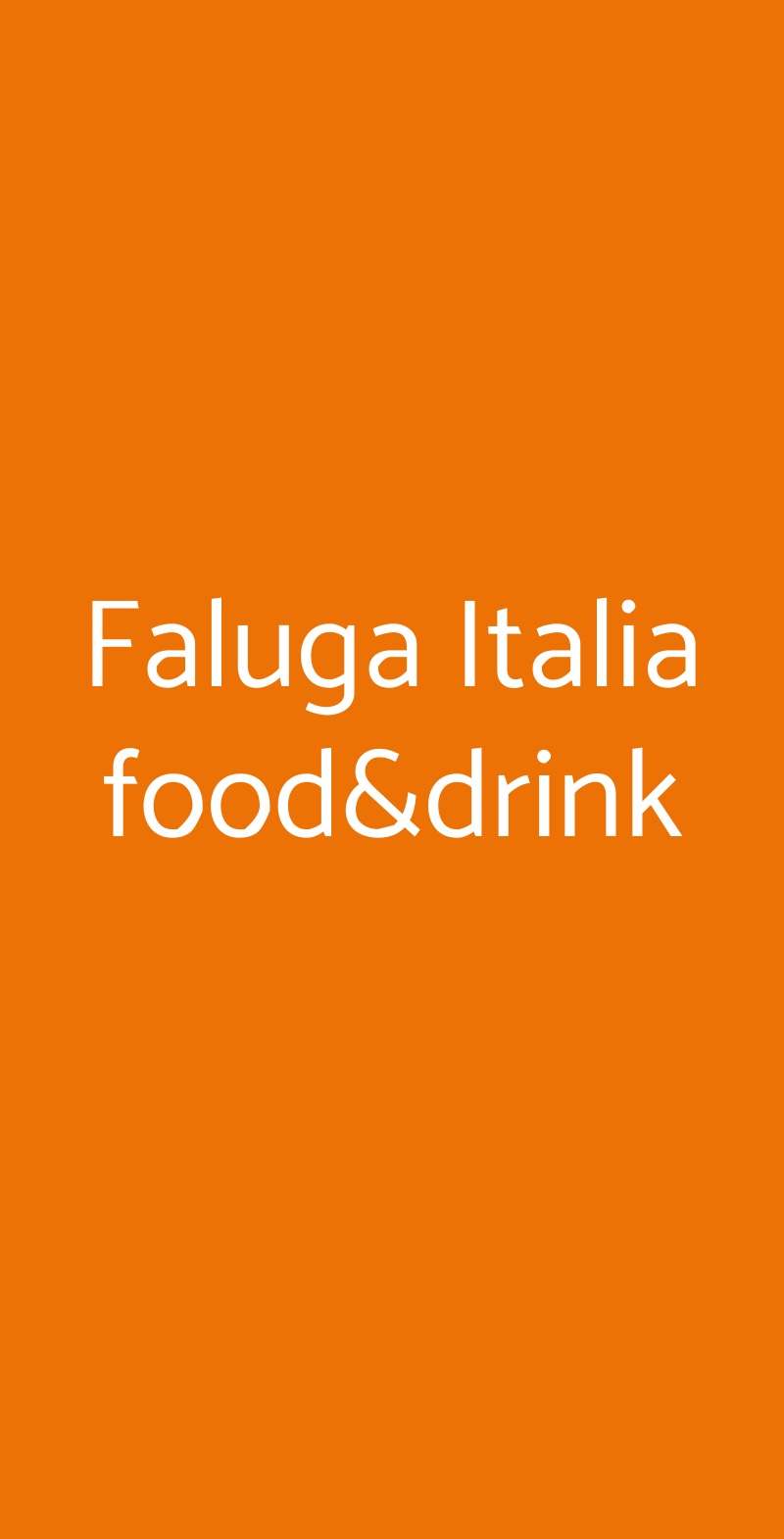 Faluga Italia food&drink Pozzuoli menù 1 pagina