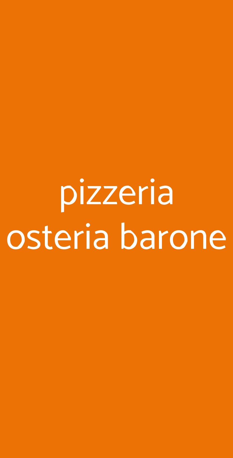 pizzeria osteria barone Napoli menù 1 pagina