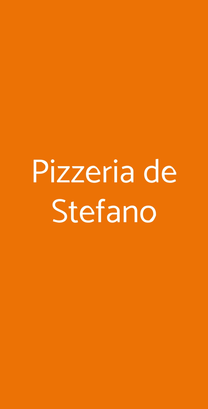 Pizzeria de Stefano Napoli menù 1 pagina
