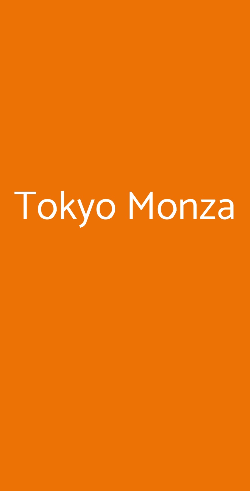 Tokyo Monza Monza menù 1 pagina