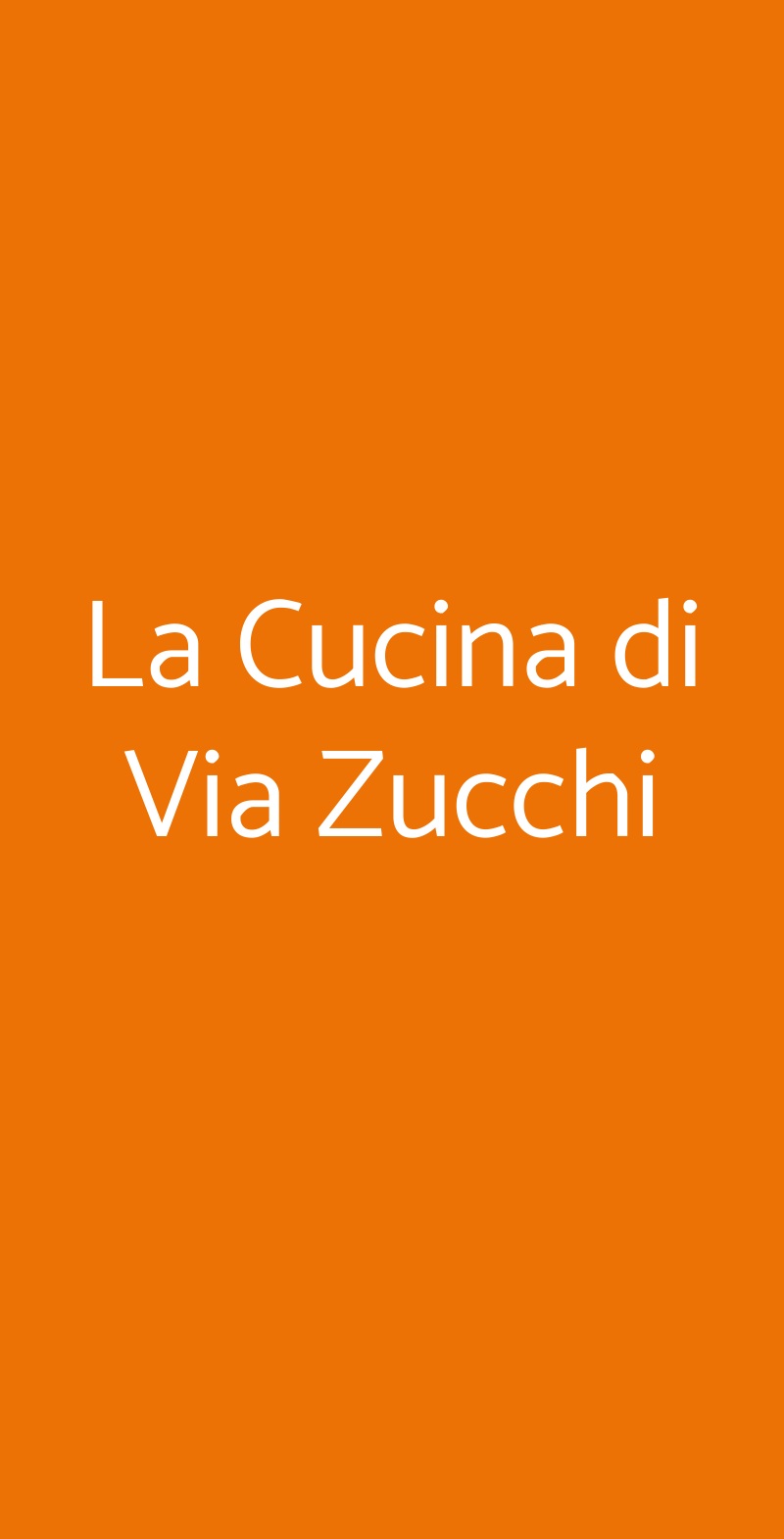 La Cucina di Via Zucchi Monza menù 1 pagina