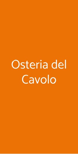 Osteria Del Cavolo, Monza