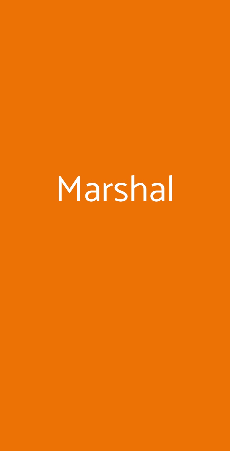 Marshal Napoli menù 1 pagina