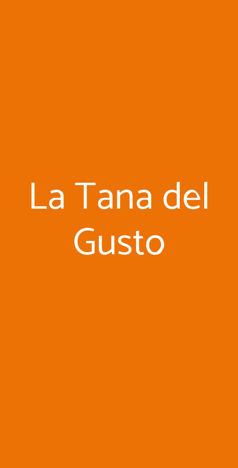 La Tana del Gusto Seveso menù 1 pagina