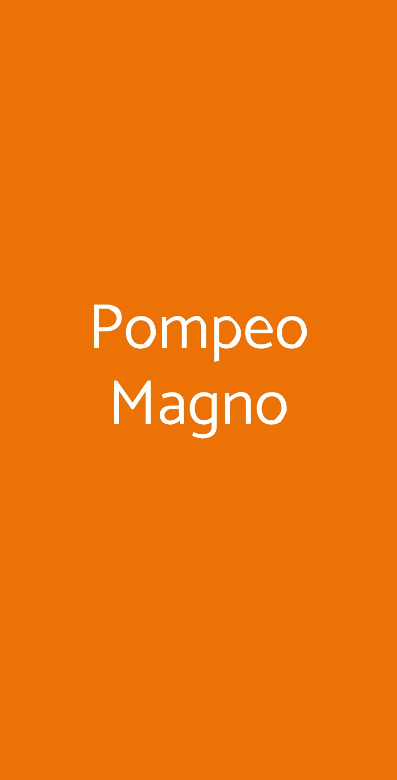 Pompeo Magno Pompei menù 1 pagina