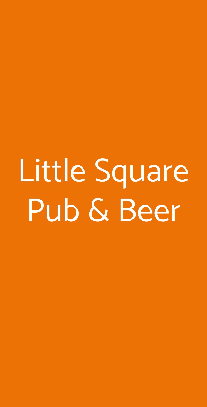Little Square Pub & Beer Napoli menù 1 pagina