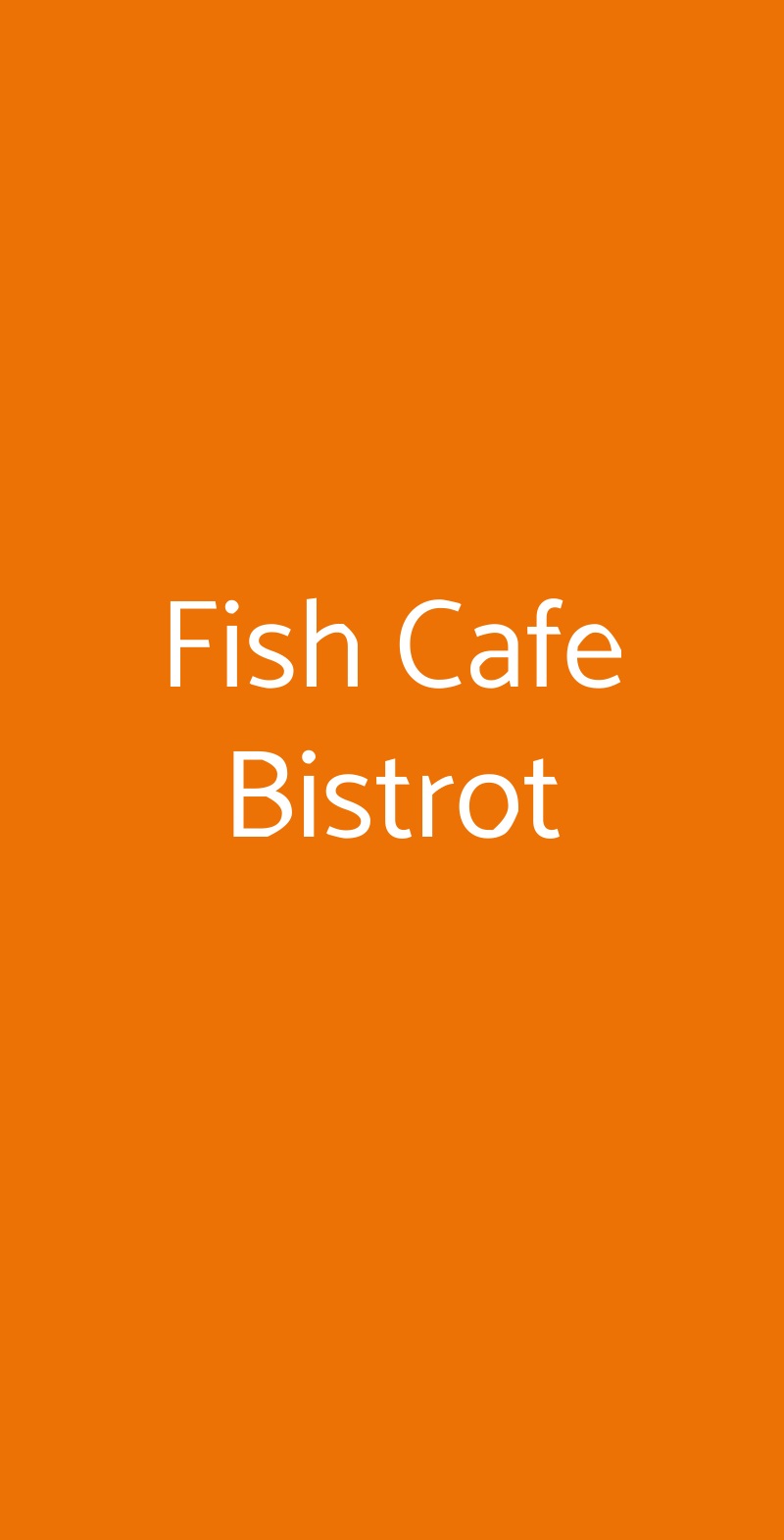 Fish Cafe Bistrot Vimercate menù 1 pagina