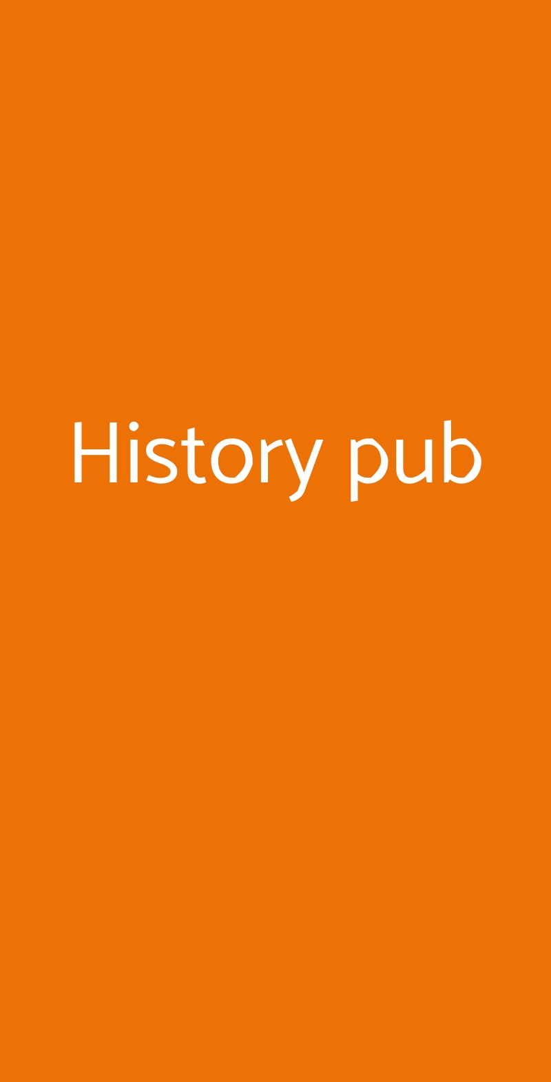 History pub Monza menù 1 pagina
