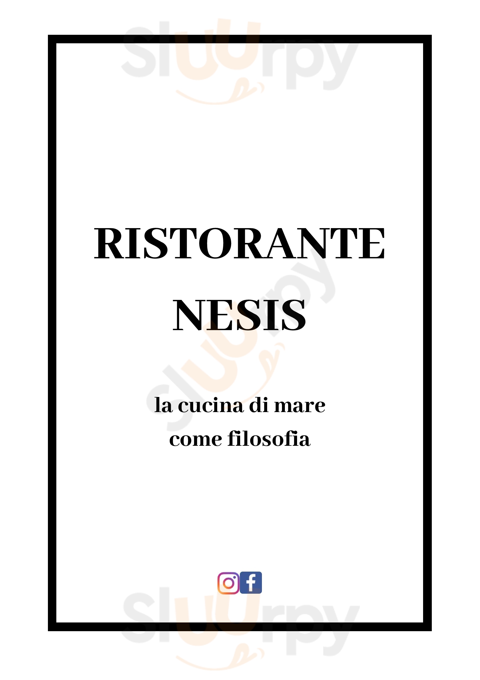 Ristorante Nesis Cesano Maderno menù 1 pagina