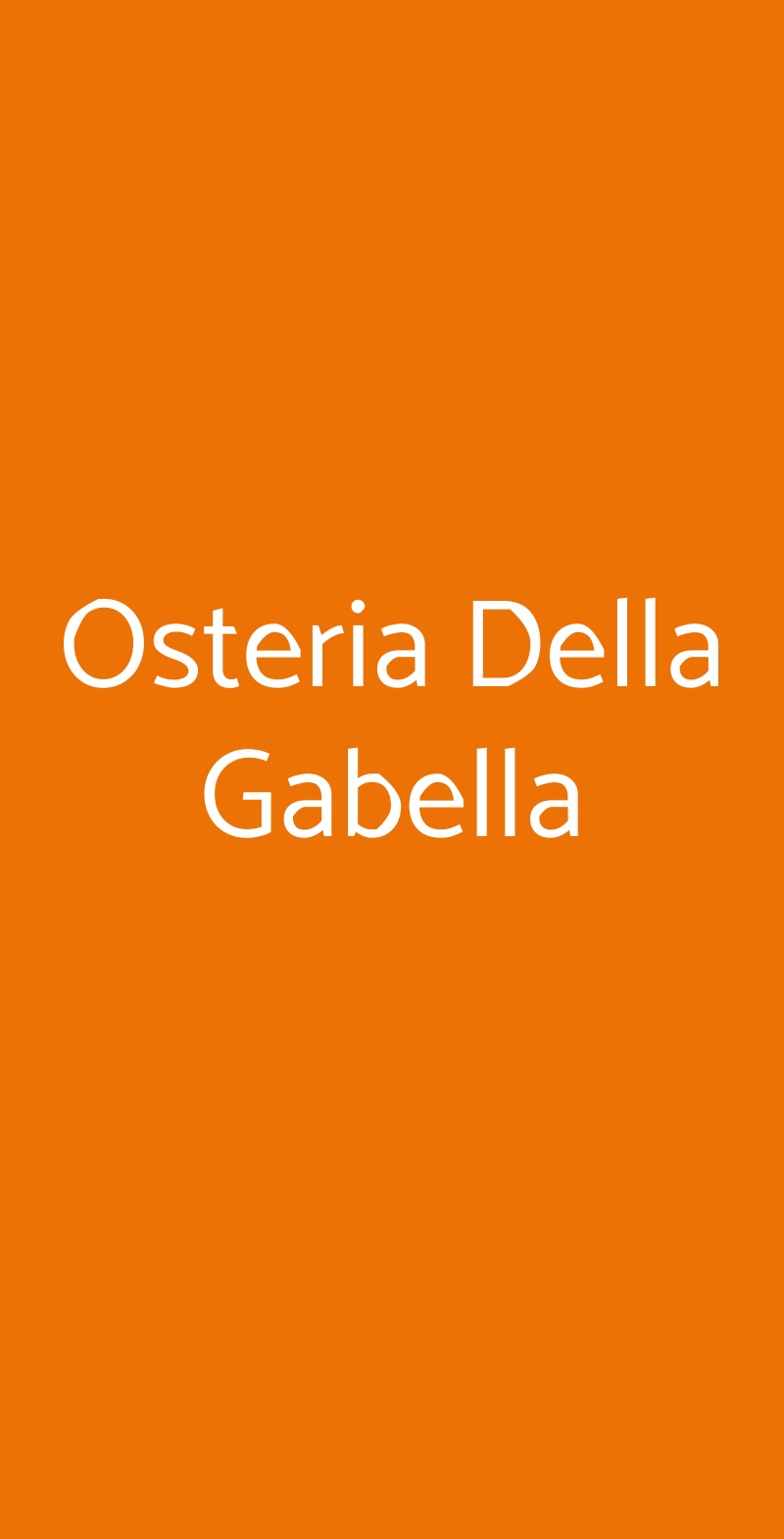 Osteria Della Gabella Desio menù 1 pagina