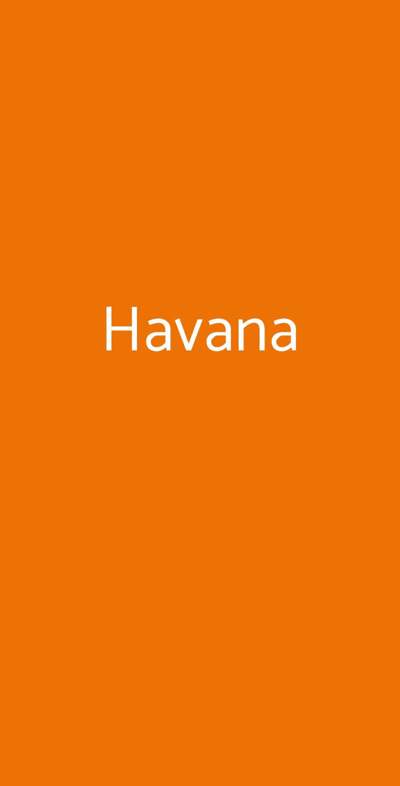 Havana Brugherio menù 1 pagina