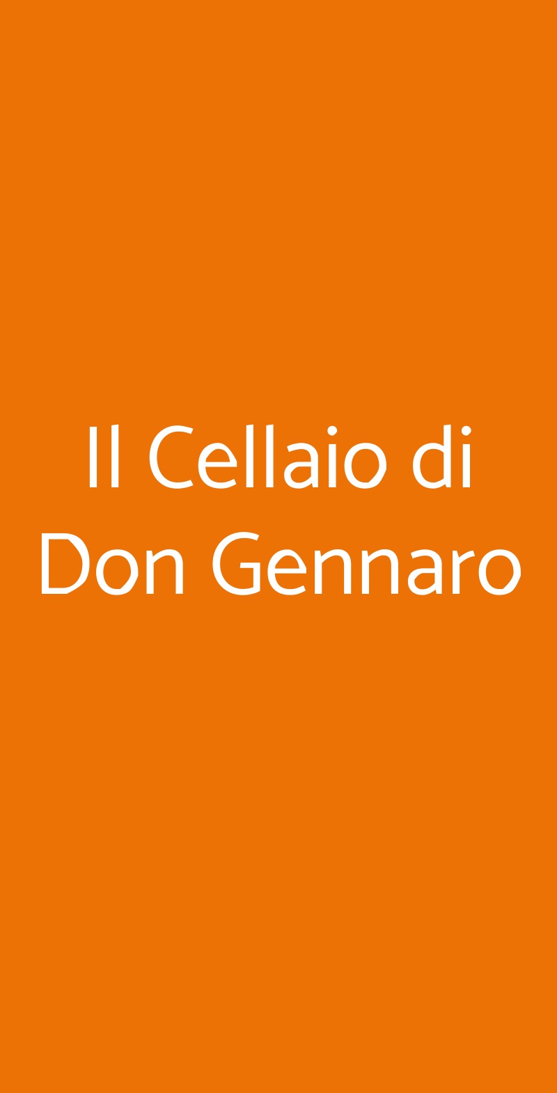 Il Cellaio di Don Gennaro Vico Equense menù 1 pagina